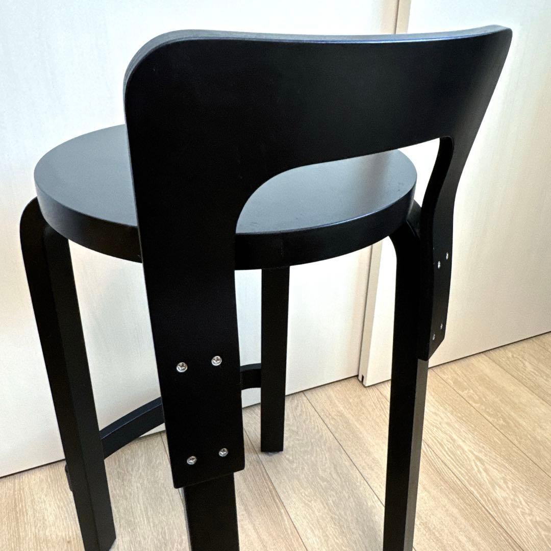 美品❗️artek k65 ハイチェア ブラックラッカー/定価¥100,100❗️