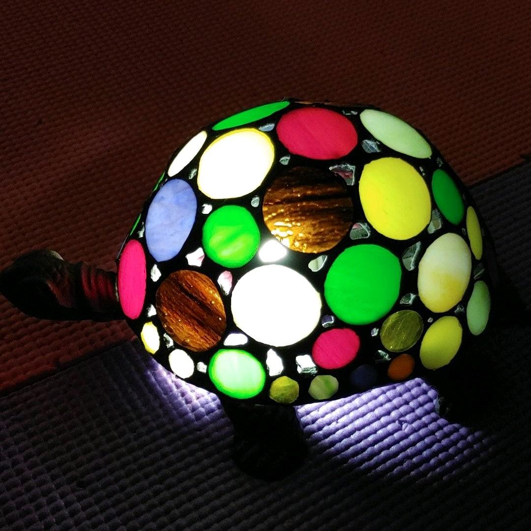 ステンドグラスライト　かめ