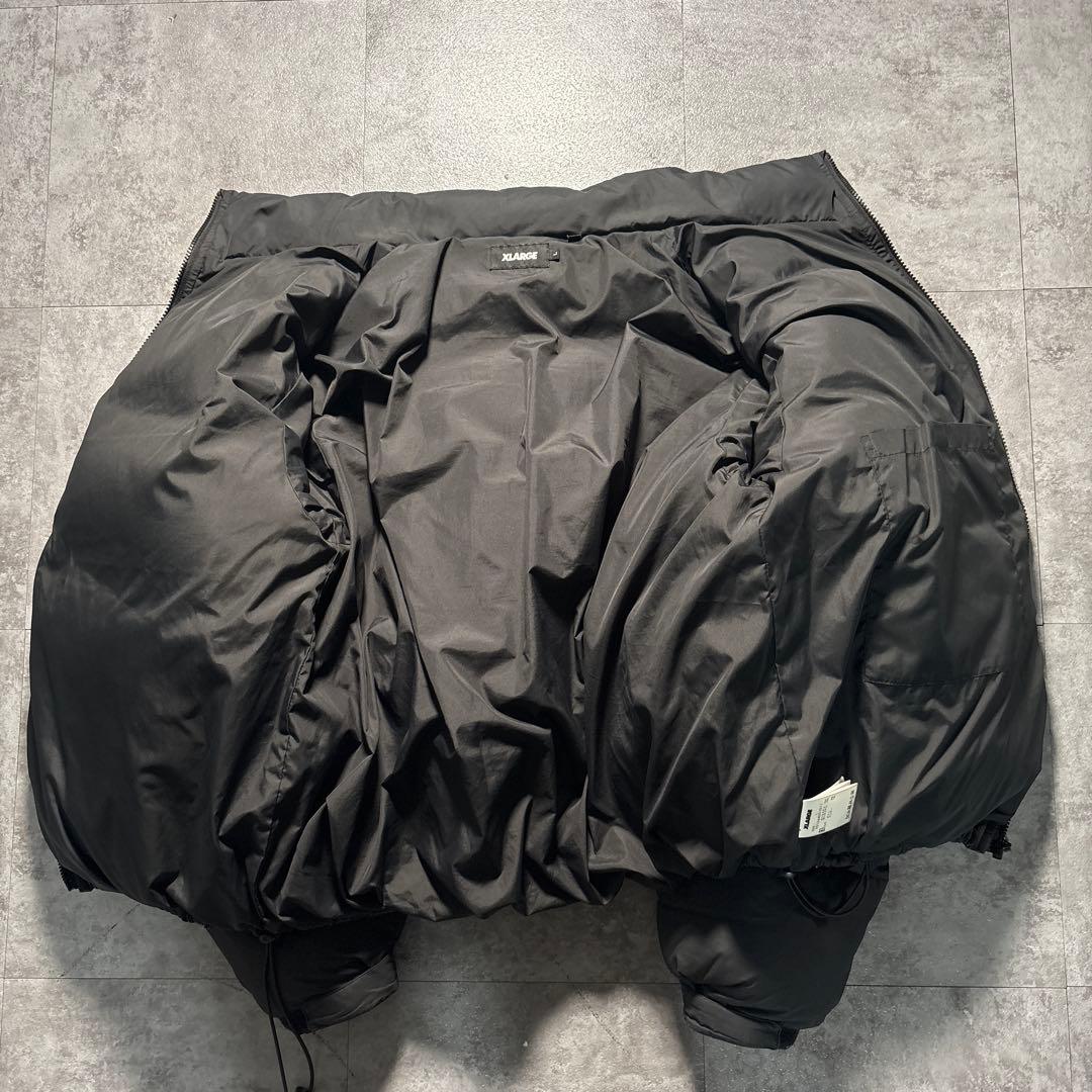 XLARGE 短丈　ダウンジャケット　ドローコード　ショート丈　ブラック　L 黒