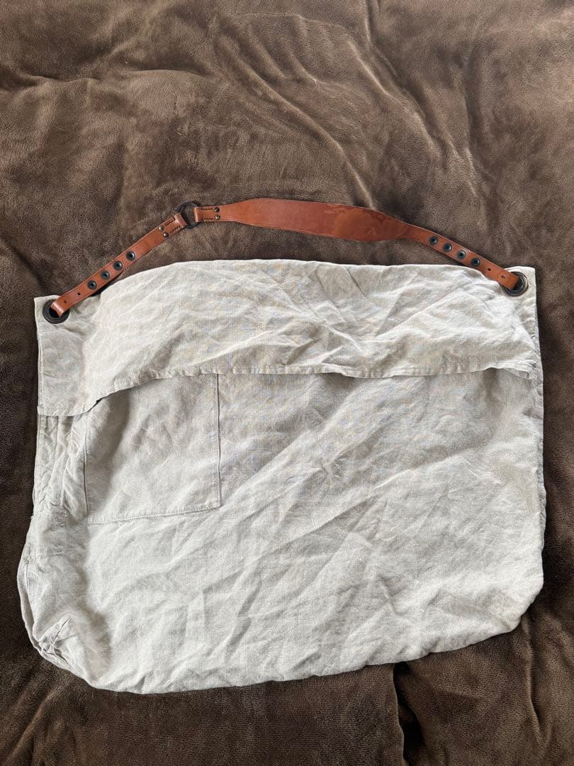 イヴアンドリューYVES ANDRIEUX リネンショルダーバッグ