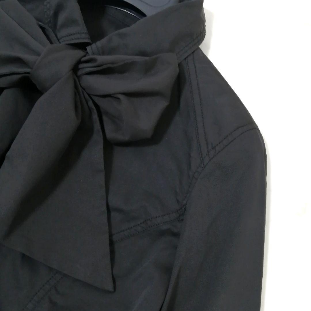 美品✨ アルゴンキン　ボウタイ ブラウス　リボン　変形　銀ボタン　F　ブラック