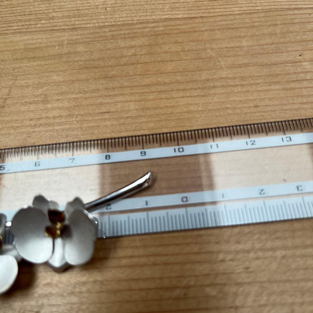 K18WG K18 胡蝶蘭モチーフ ブローチ