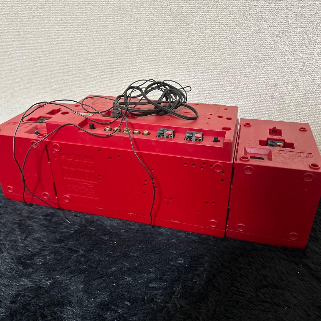 名機! National RX-C45 ラジオカセット 赤 レッド 昭和レトロ