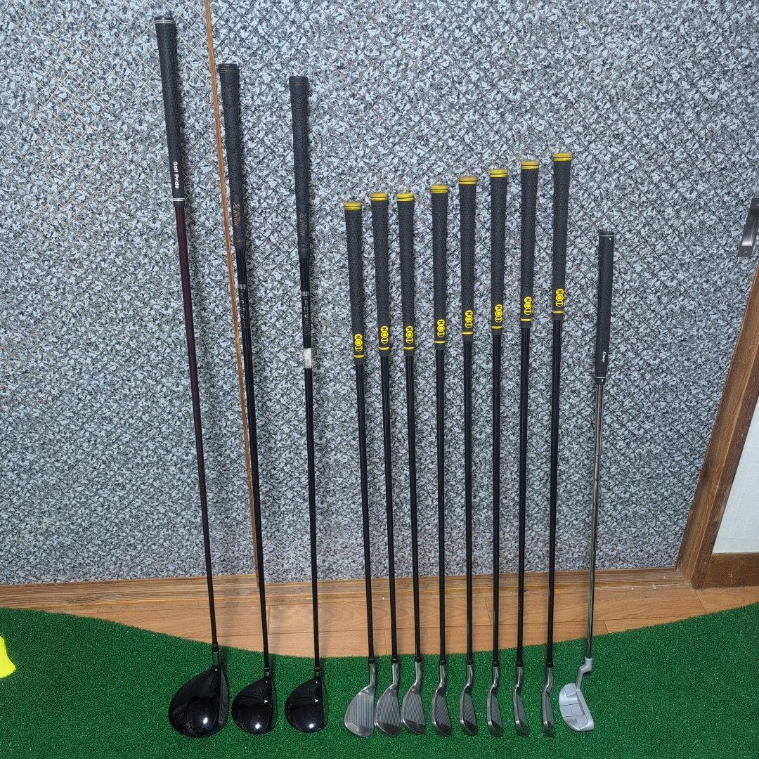 ゴルフ始める方にぴったり！クラブ12本とキャディーバッグセット　フレックスS