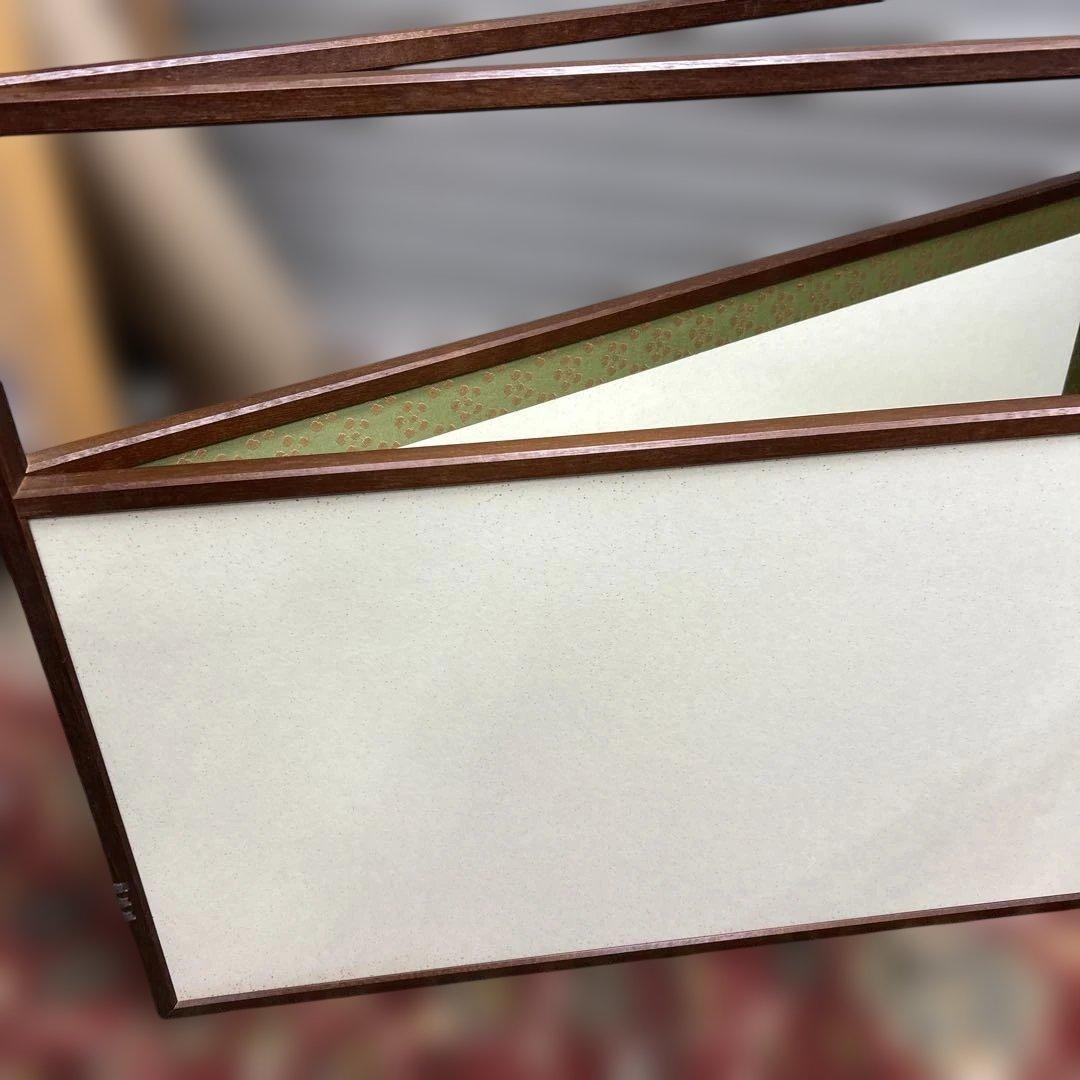 茶道具 溜塗 利休梅 風炉先屏風 裏チラシ 両面使い 上透かし