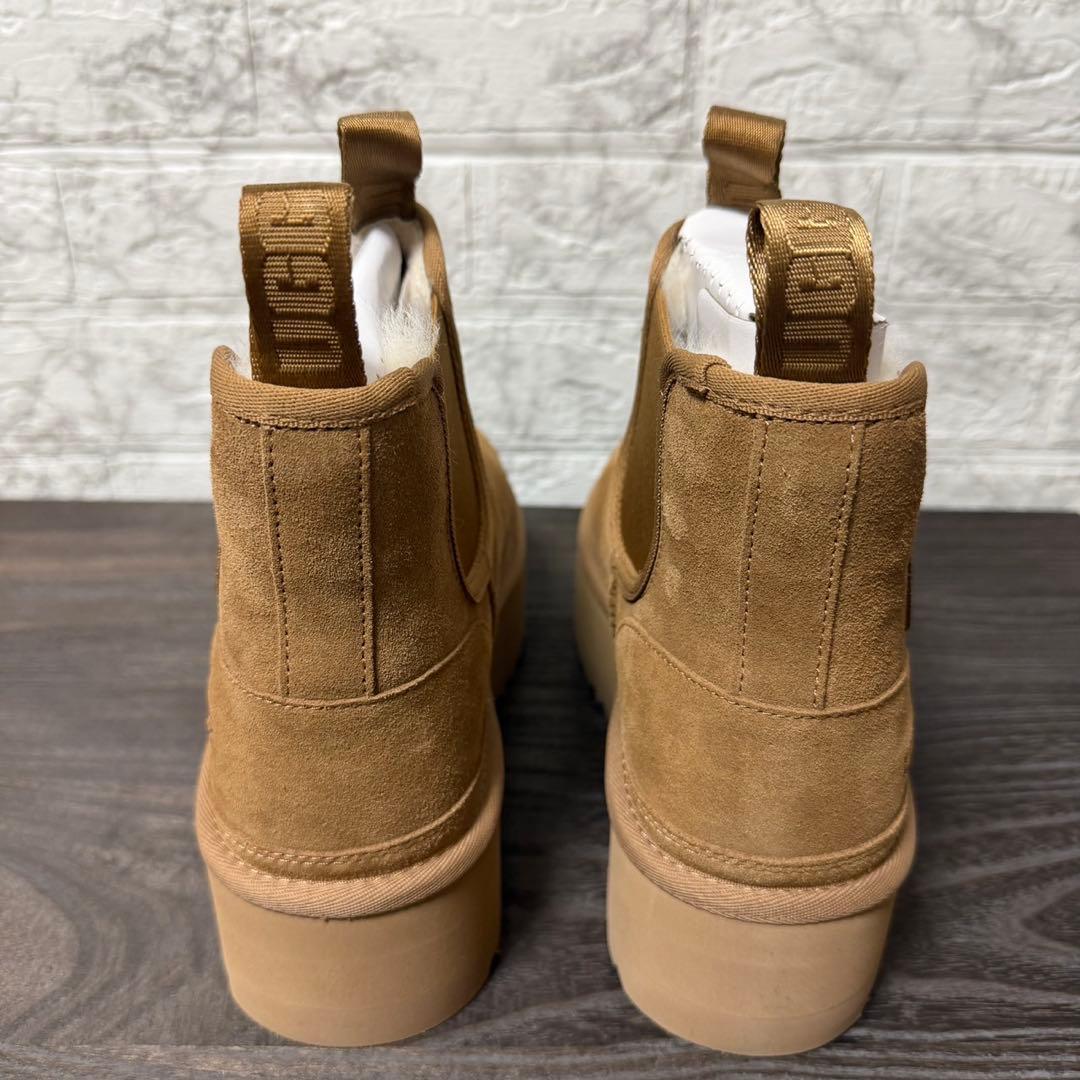 UGG ニューメル プラットフォーム チェルシー 25cm チェスナット