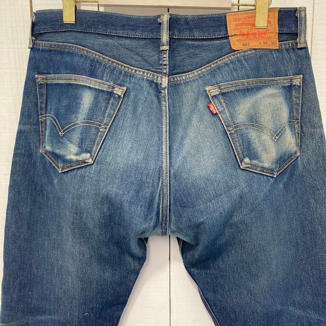 ★送料無料★Levis501★濃紺インディゴ 鬼ヒゲ Big Size★W36