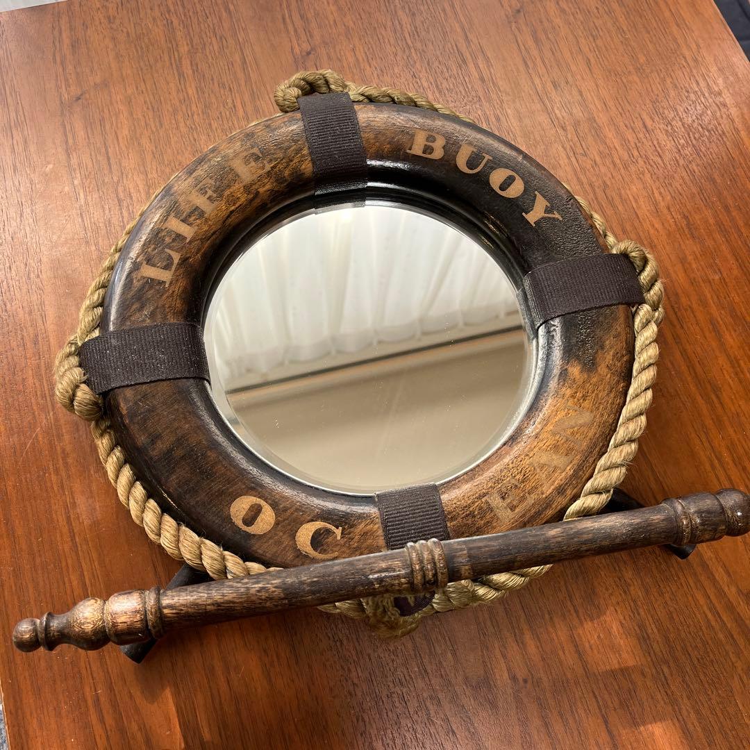 アンティーク調　壁掛け鏡