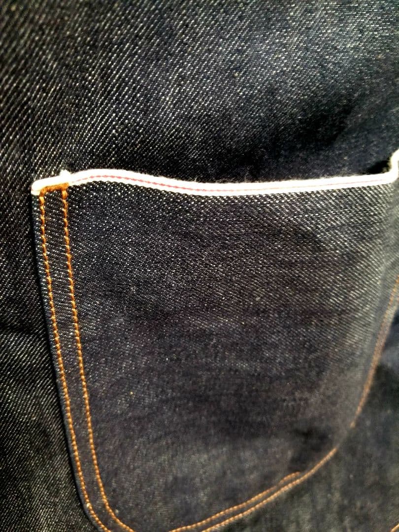 【美品】エプロン 岡山デニム デニム 赤耳 レザー 牛革