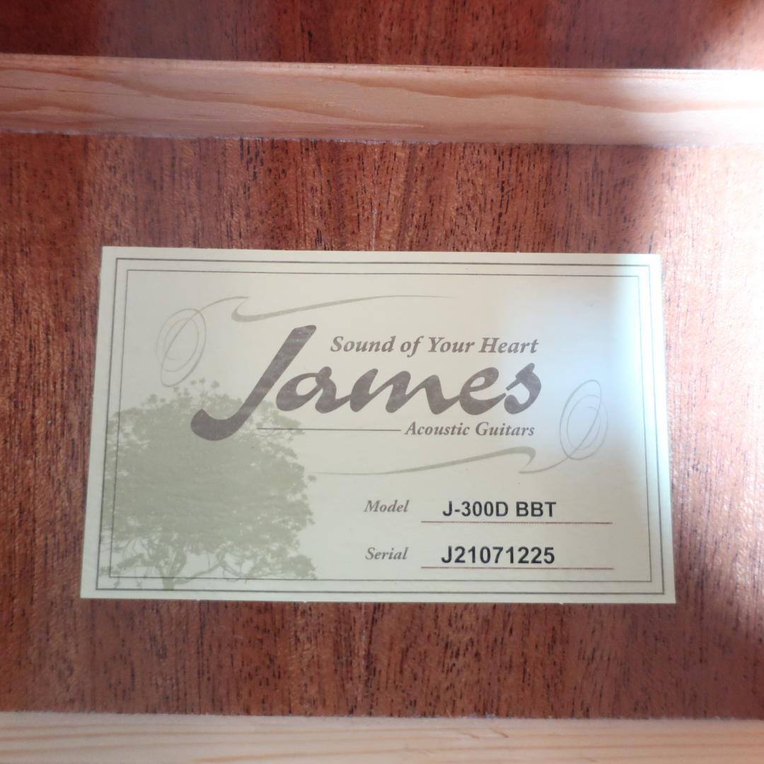 ほぼ未使用 James J-300D BBT ギター ケース付 トップ単板