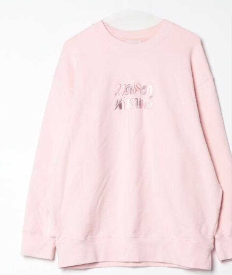 メゾンキツネ MAISON KITSUNE ピンク スウェット バブルロゴ