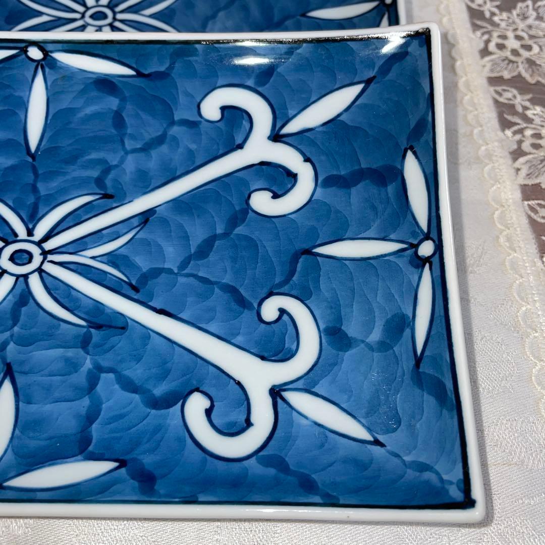 源右衛門　深付俵唐草　長角皿　5枚セット　未使用