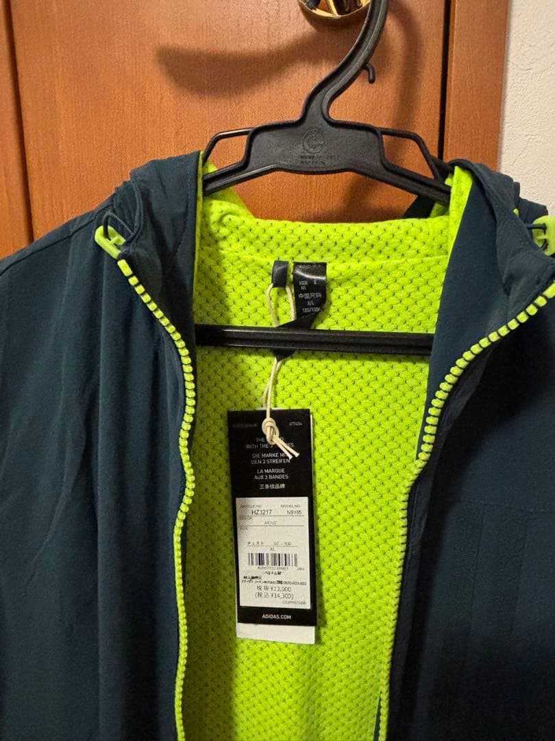 adidas フード付きベスト Lサイズ ネイビー