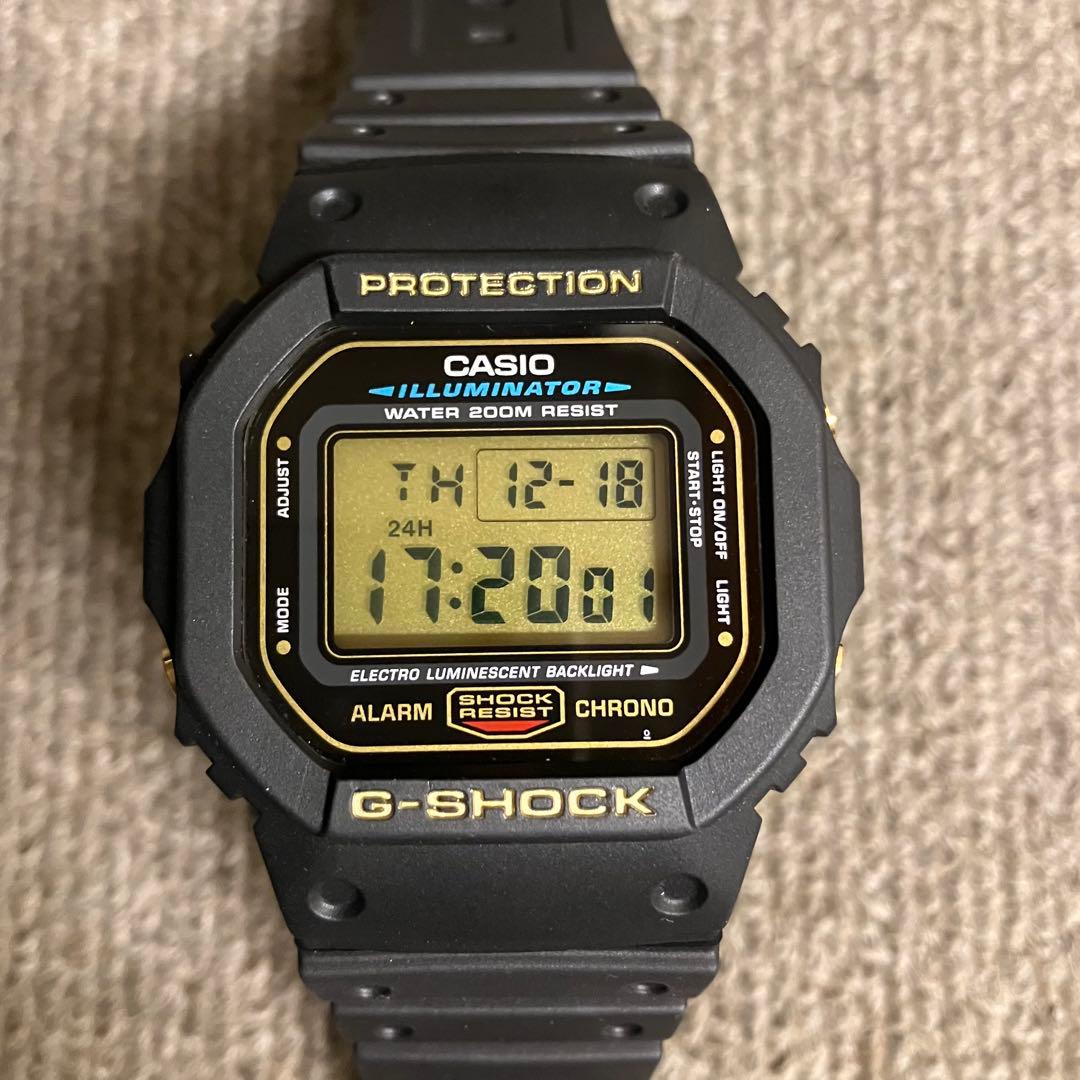 CASIO G−SHOCK DW−5600E ゴールド液晶