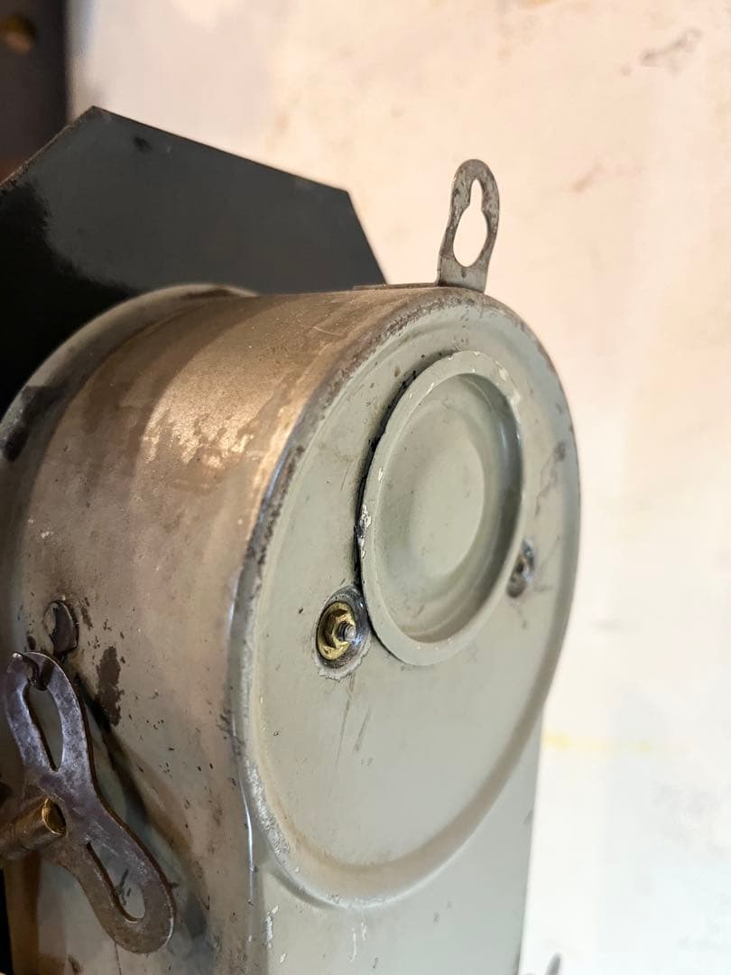 ドイツ製　超ミニ　ホーロー　柱時計　古時計　振り子　ユンハンス　精工舎　レトロ