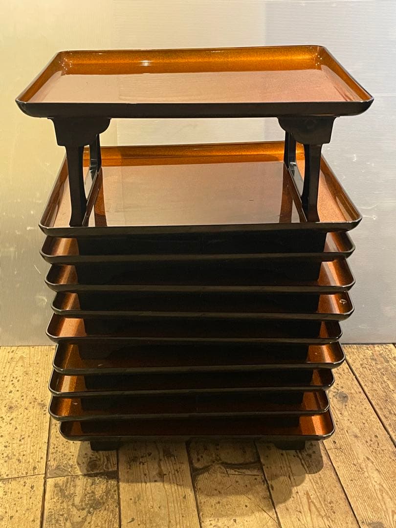 お膳台　年代物　10点　脚付　おまとめ　工芸品　御膳台　お盆　和風