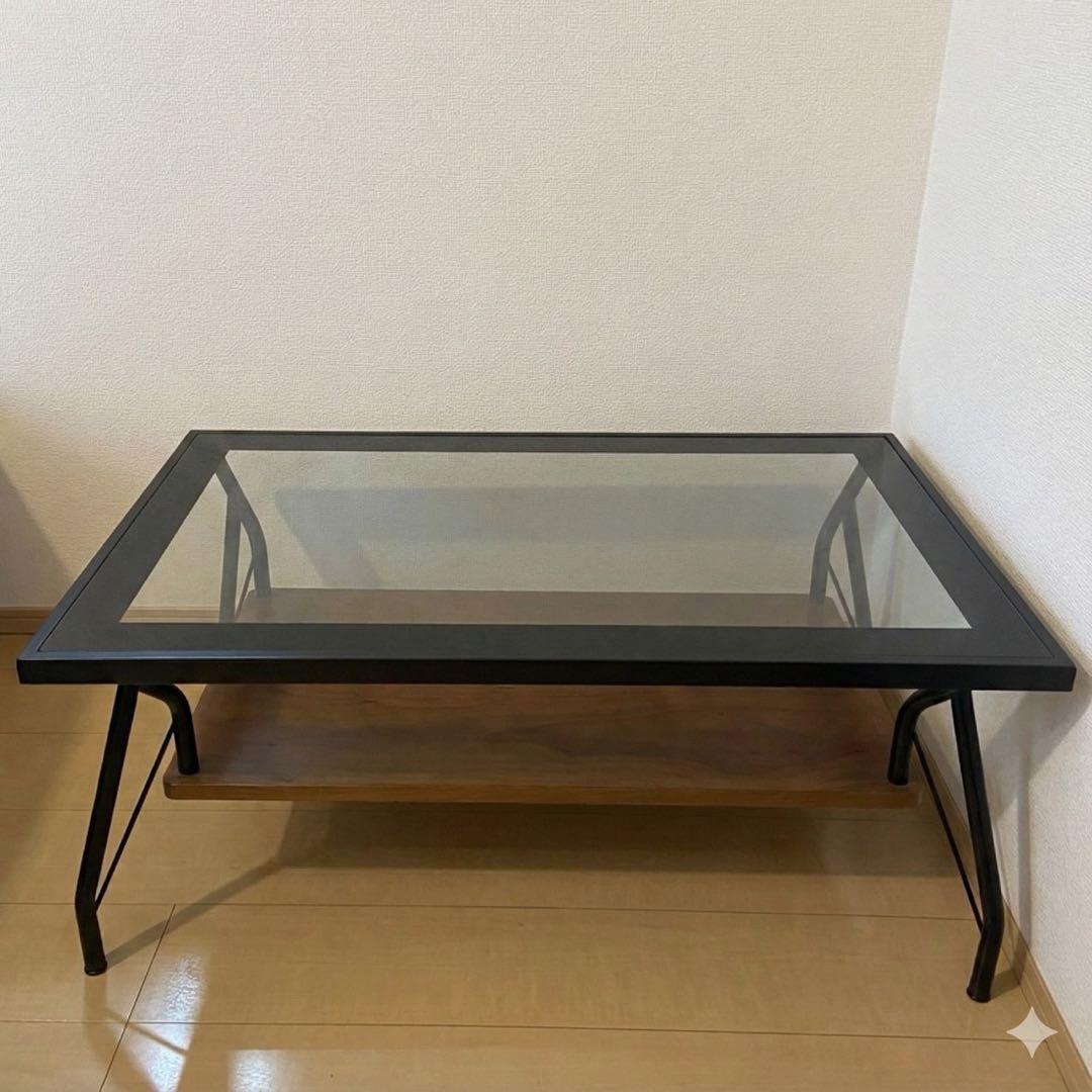 ガラス板ローテーブル