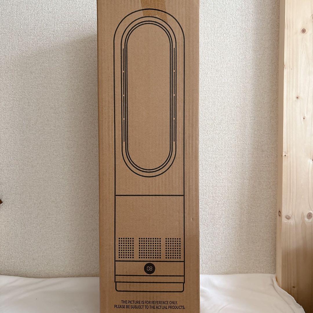 09 【1台2役】冷暖兼用 羽なし扇風機＆ヒーター✨スリム・静音・自動首振り