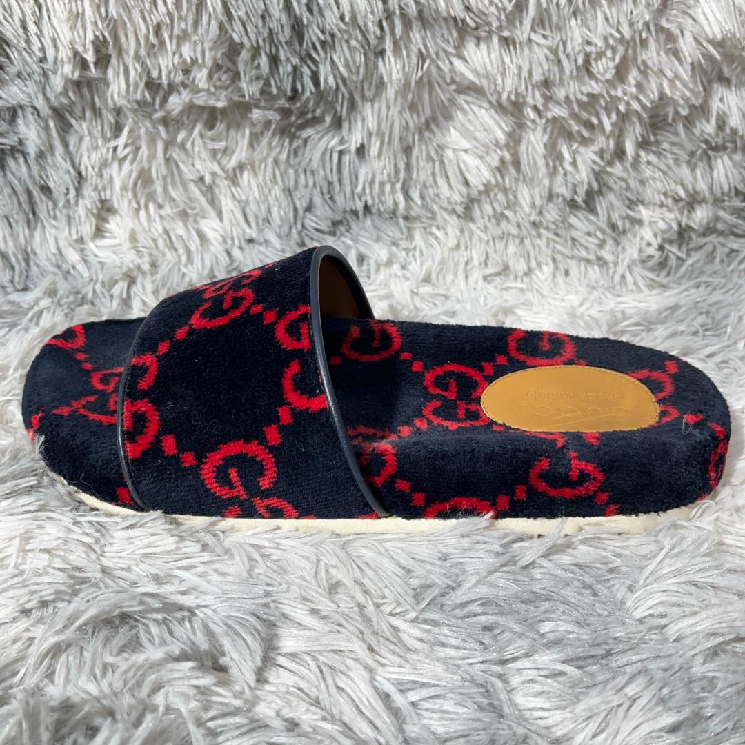 [大人気]　グッチ　GUCCI　テリークロススライドサンダル　GG柄　総柄