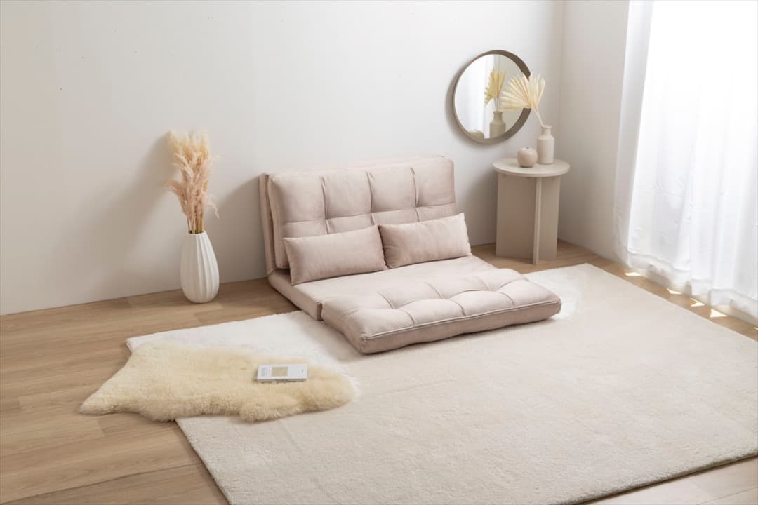 【送料無料】Lara リクライニングソファベッド 3way ふわふわ