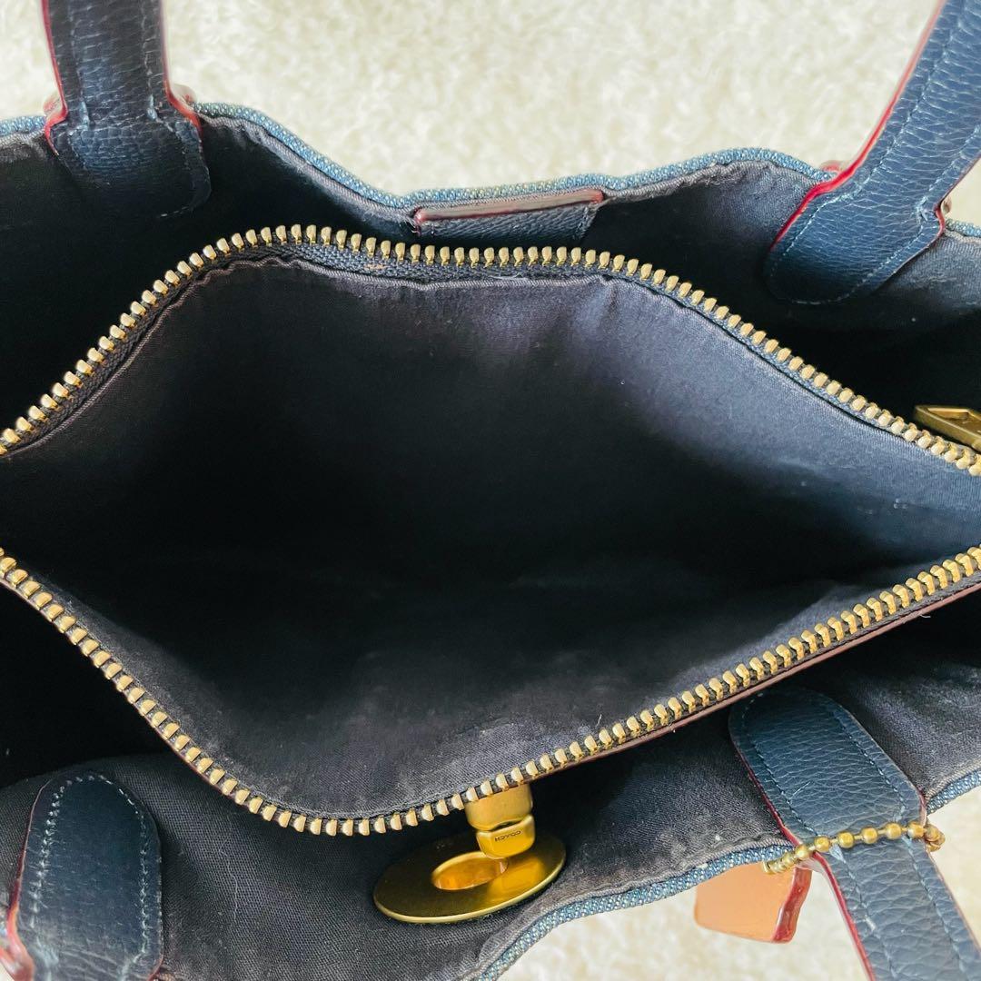 【美品】COACH ハンドバッグ 2way ショルダーバッグ デニム ウィロウ