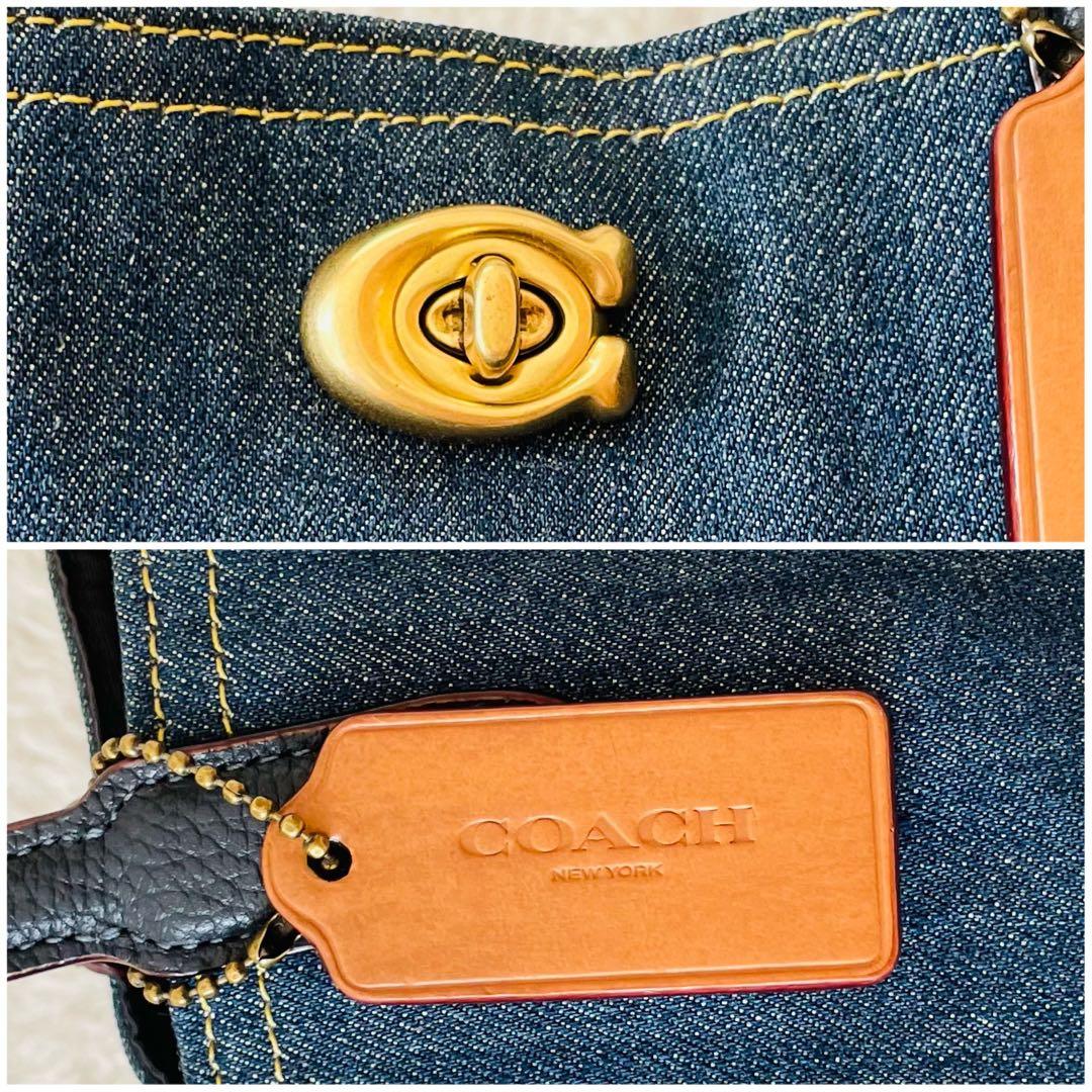 【美品】COACH ハンドバッグ 2way ショルダーバッグ デニム ウィロウ