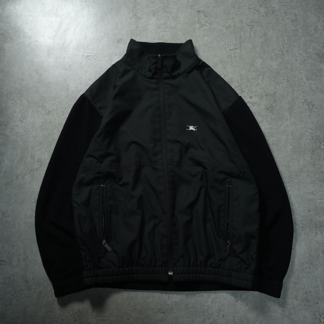 00s y2k BURBERRY 異素材 スイングトップ ナイロン 短丈 ホース