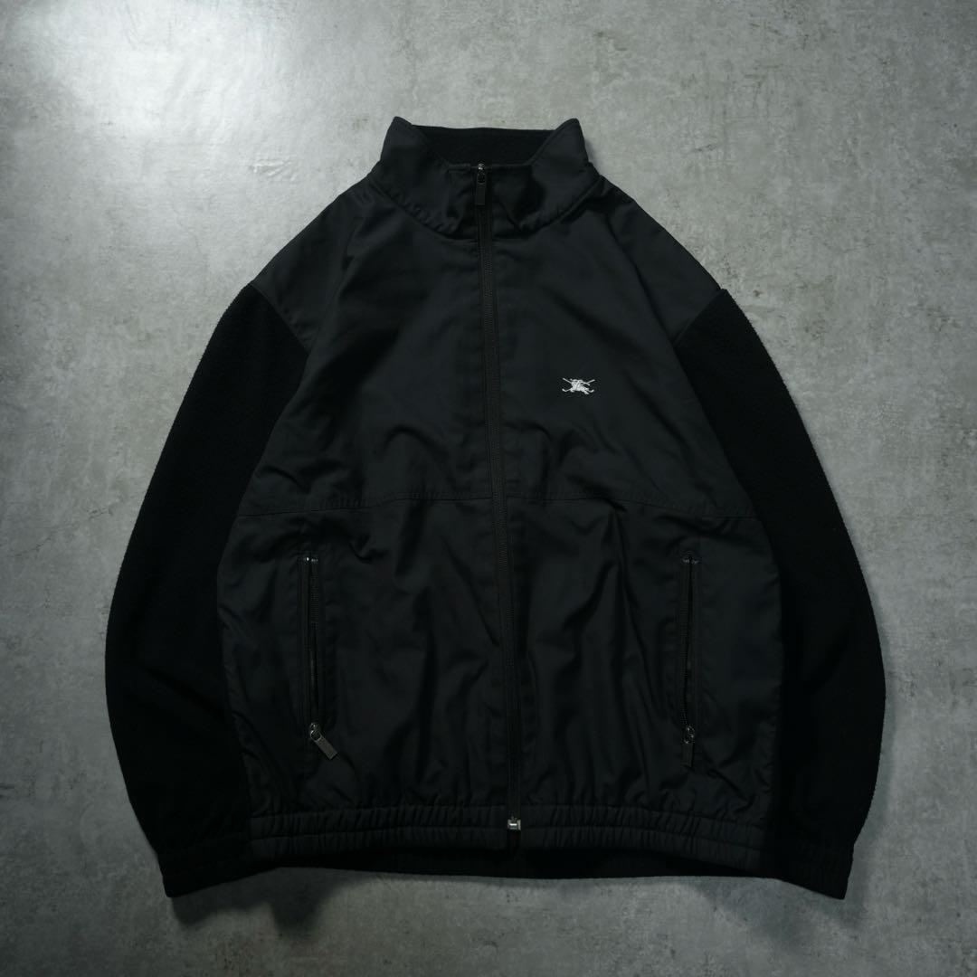 00s y2k BURBERRY 異素材 スイングトップ ナイロン 短丈 ホース