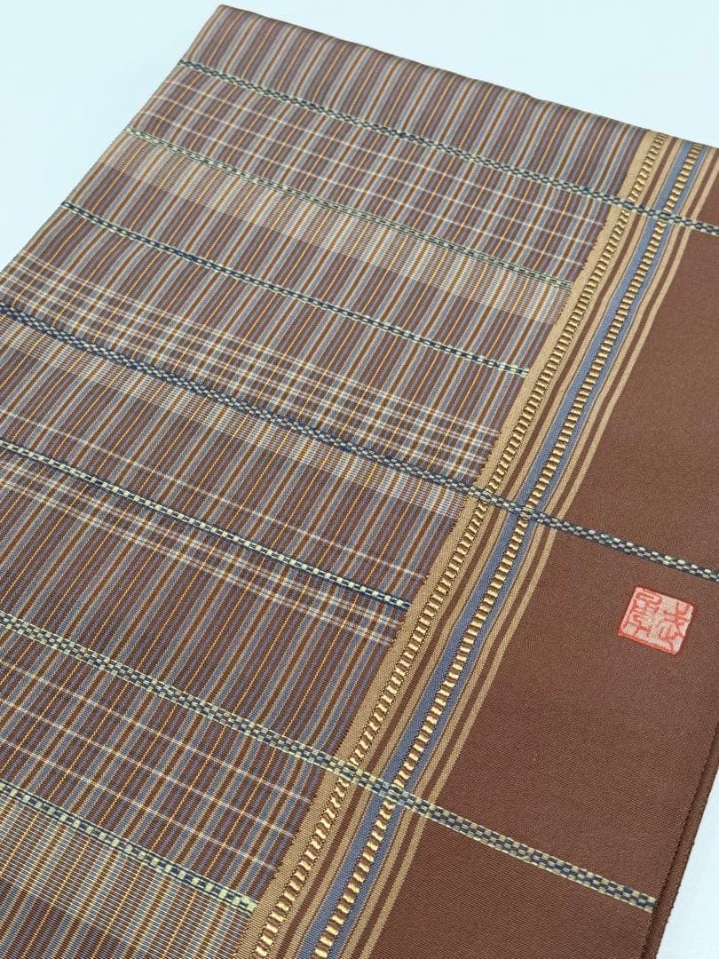 n*o様 伝統工芸士　曽根武勇　全通柄袋帯　落款　逸品　　一回のみ使用　芯入れ仕