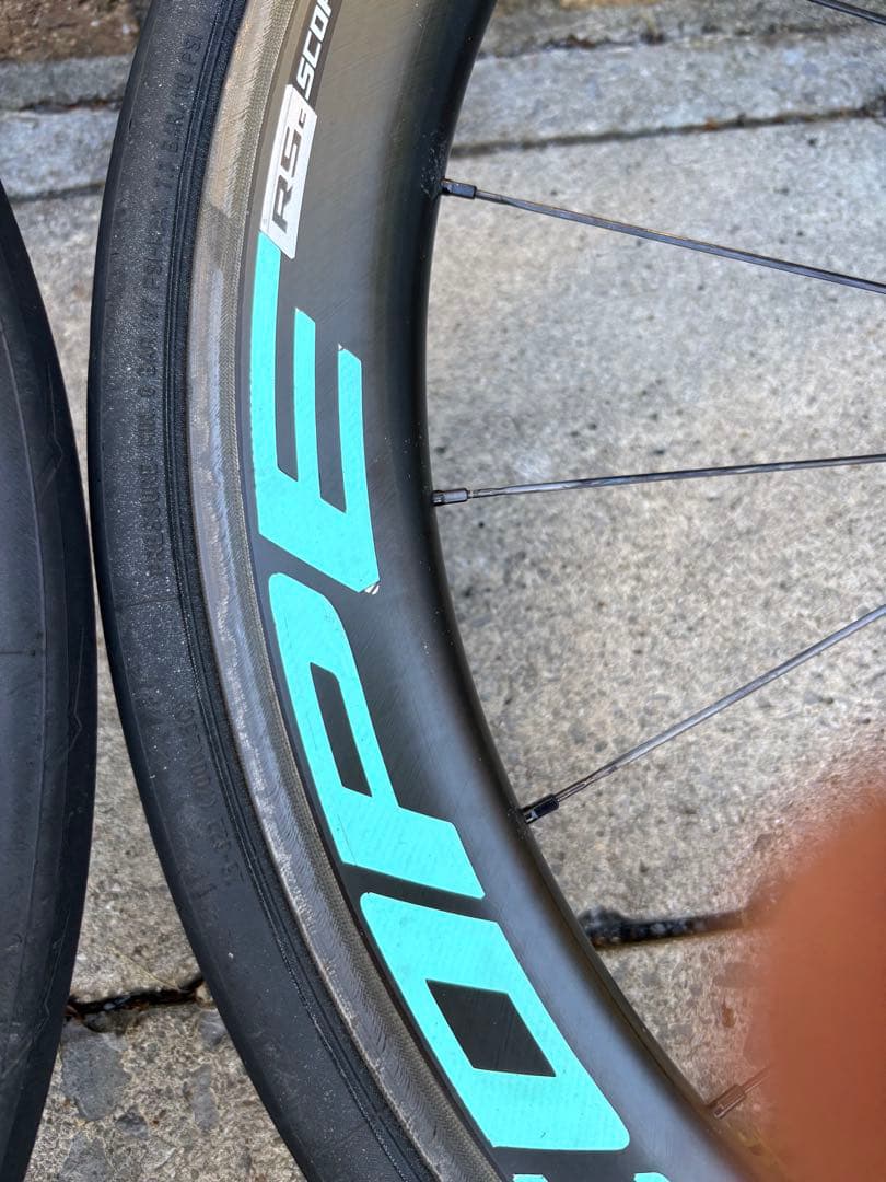 scope r5c リムブレーキ　チェレステ 前後セット