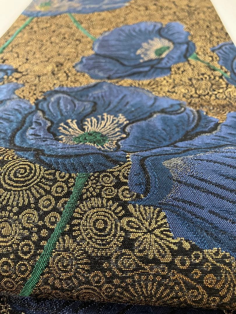 お仕立て上がり名古屋帯　新品未使用品　正絹　西陣織　No.354