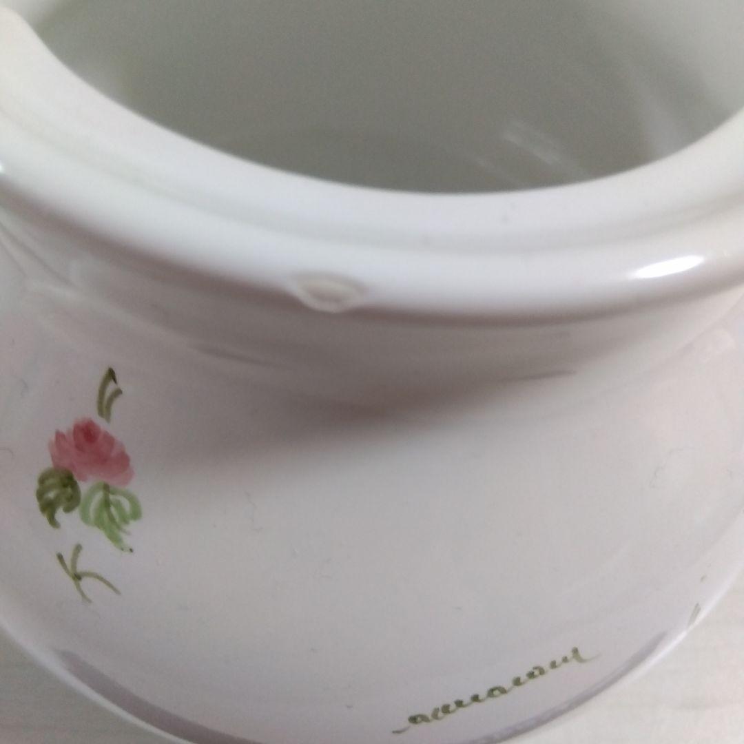 annarosa イタリア花柄陶器保存容器2個　ビンテージとスプーン3本セット
