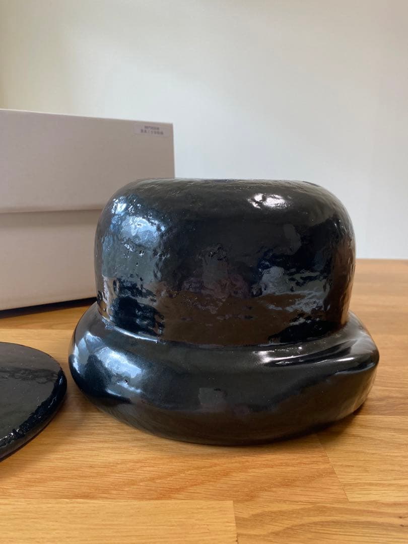 完美品 雲井窯三合黑樂飯釜 飯鍋 土鍋