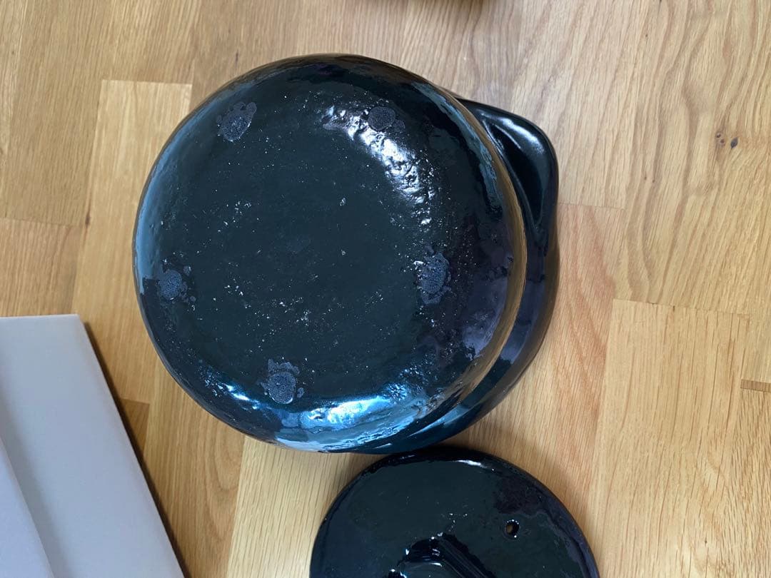 完美品 雲井窯三合黑樂飯釜 飯鍋 土鍋