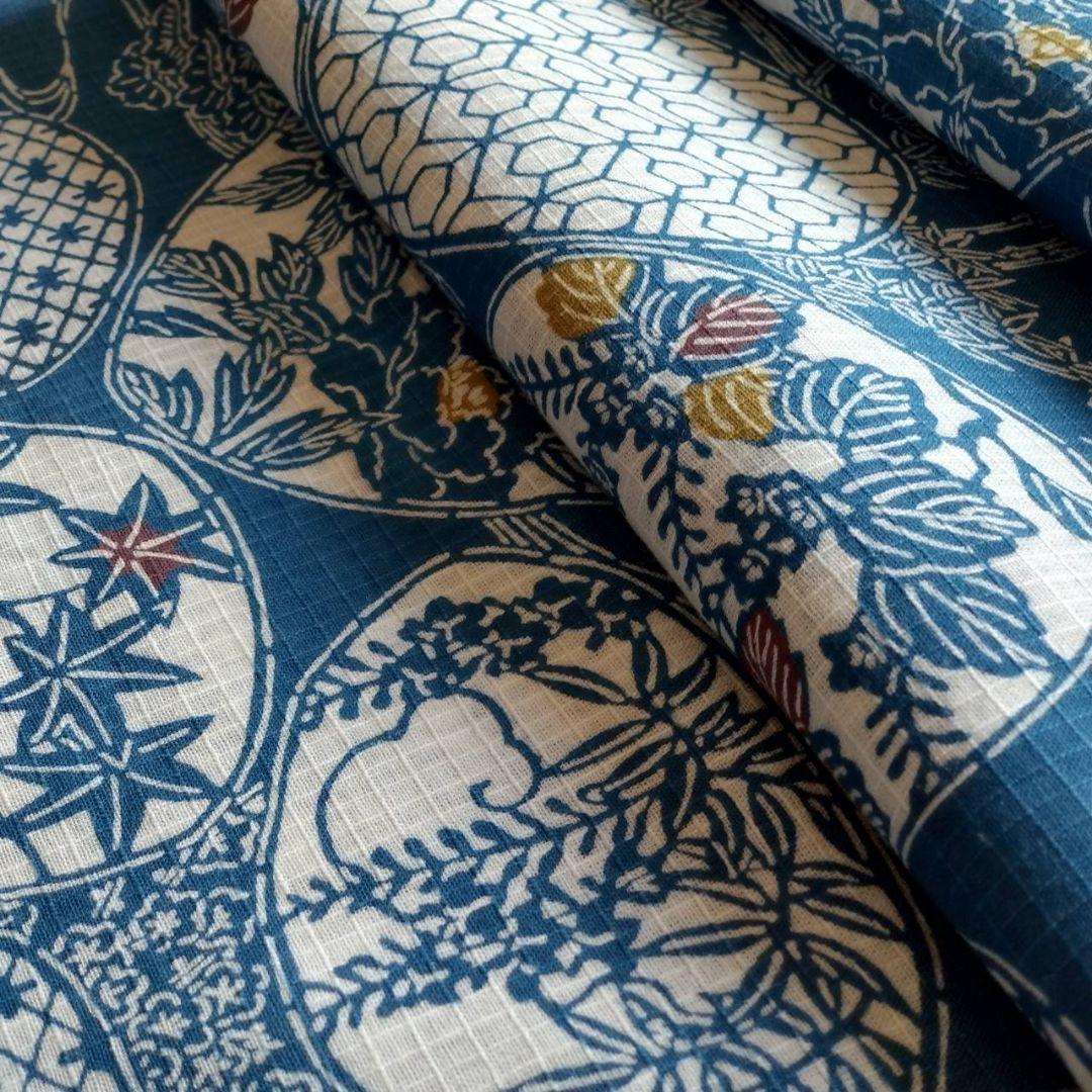 技術保存無形文化財 池泉小紋 綿紅梅反物 summerセール 蔵出しセール