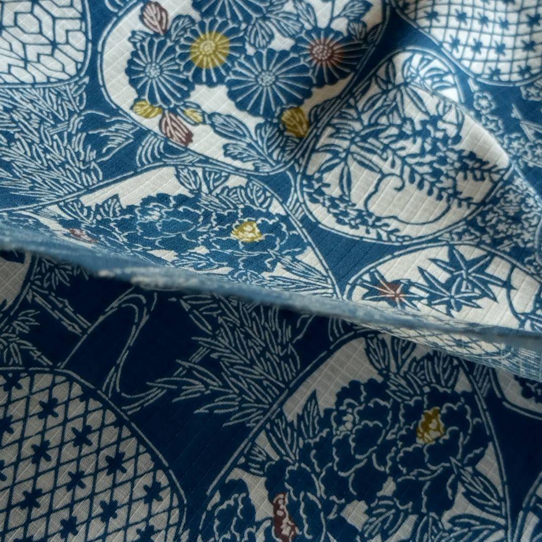 技術保存無形文化財 池泉小紋 綿紅梅反物 summerセール 蔵出しセール