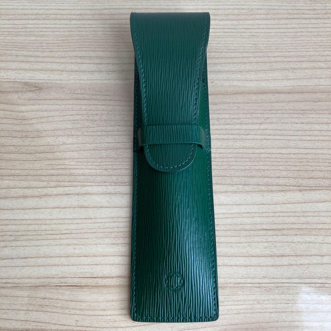 Montblanc モンブラン　緑色 レザー 筆箱　　未使用