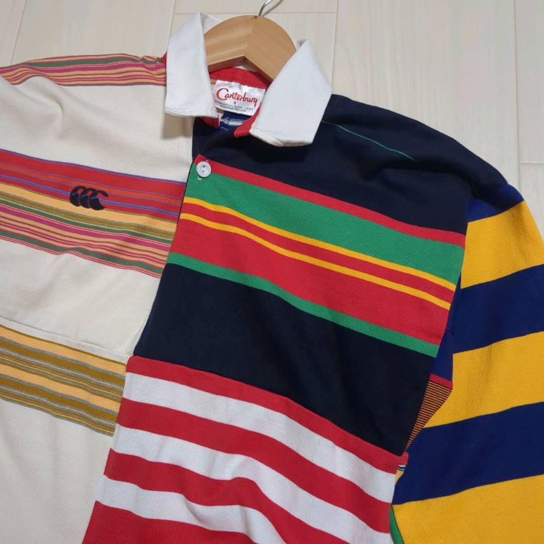 Canterbury ラガーシャツ S クレイジーパターン 好配色 カンタベリー