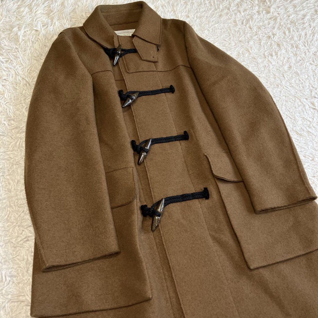 ◎極美品 トゥモローランド ウール100 ダッフルコート M ブラウン 起毛 1