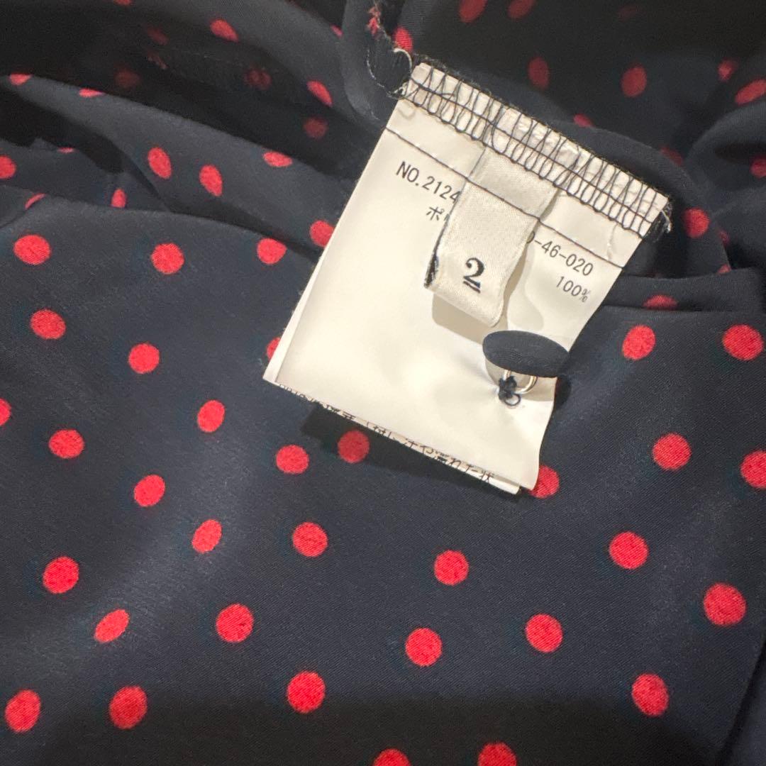 レッド系)LOULOU WILLOUGHBY ヴィーナスデシンドットブラウス