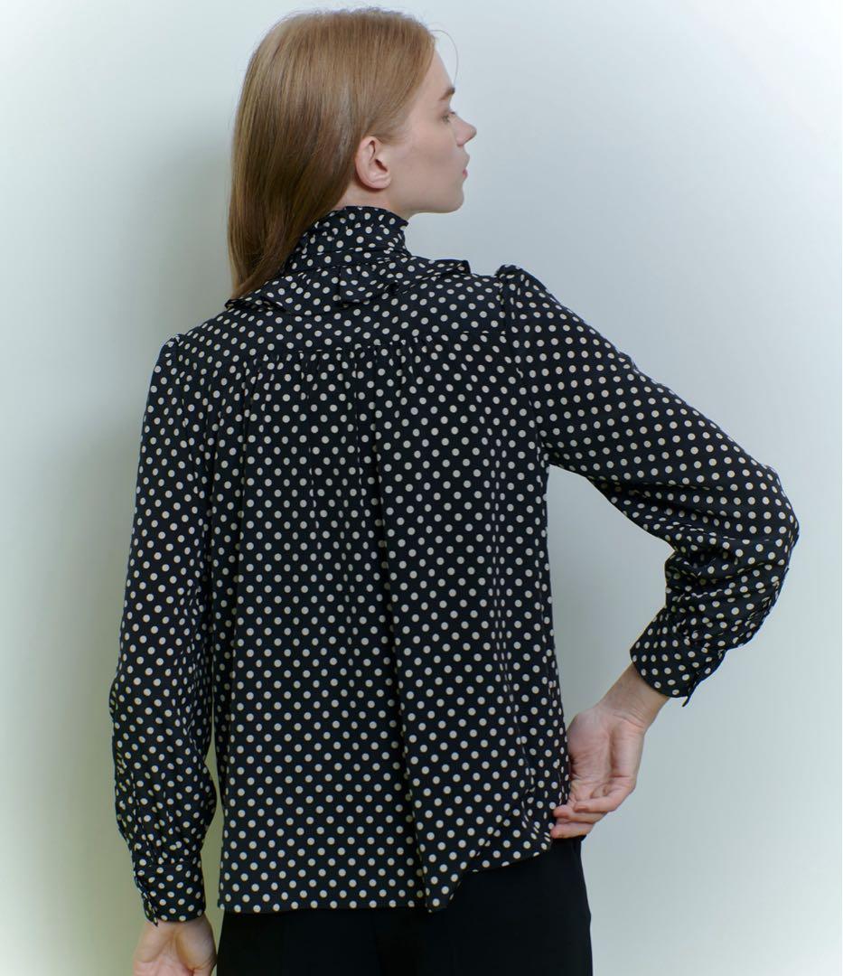 LOULOU WILLOUGHBY デシンドットフリルボウタイ 新品