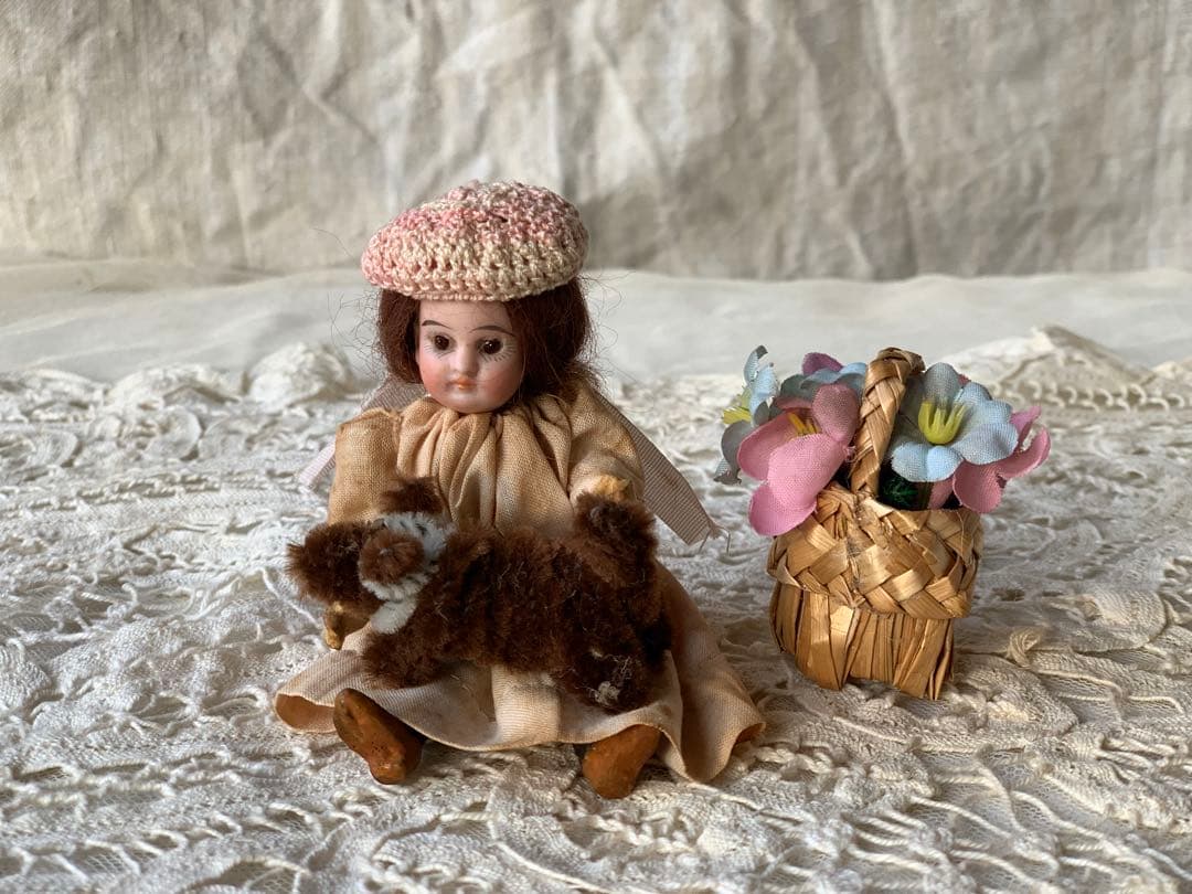 フランスアンティーク 希少 フレンチミニョネット ビスクドール