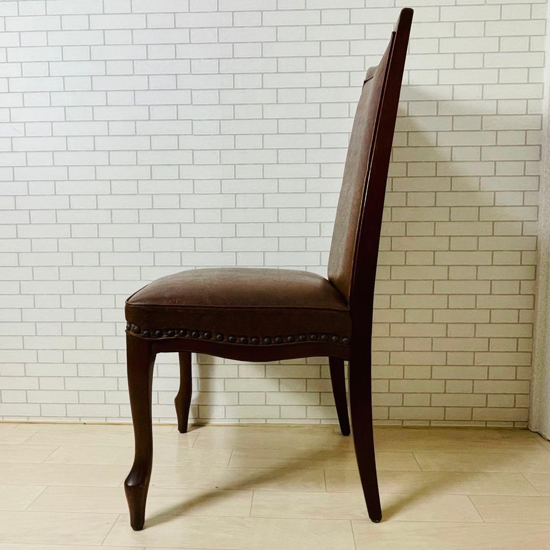 maruni マル二木工 ブラウン ダイニングチェア 鋲打ち 貴族 ベルサイユ