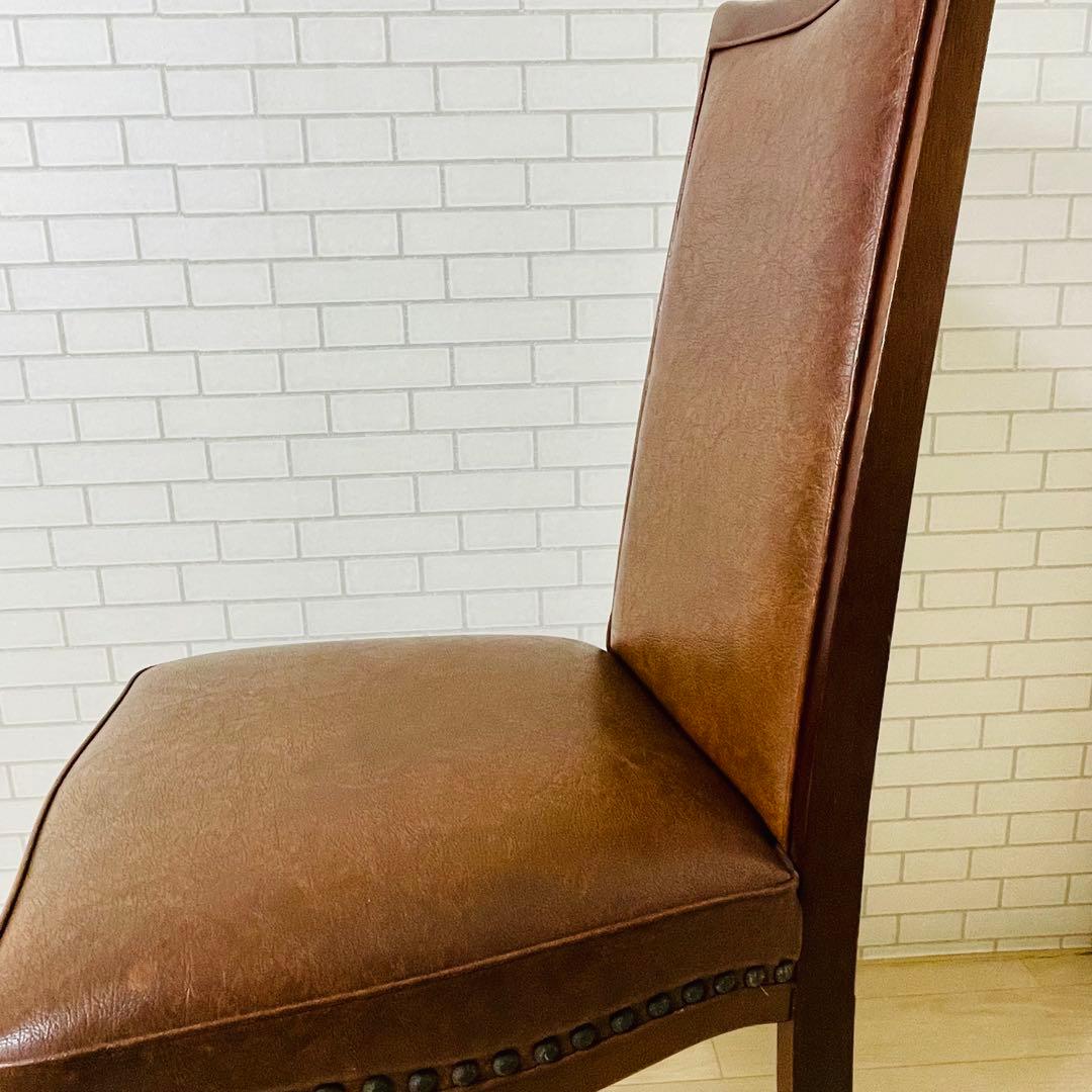 maruni マル二木工 ブラウン ダイニングチェア 鋲打ち 貴族 ベルサイユ