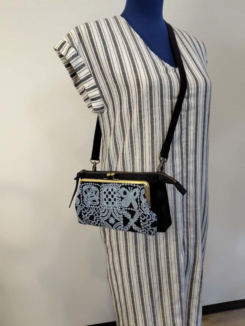 【専用】/forest tileフォレストタイル　ネイビー/がま口お財布ポ