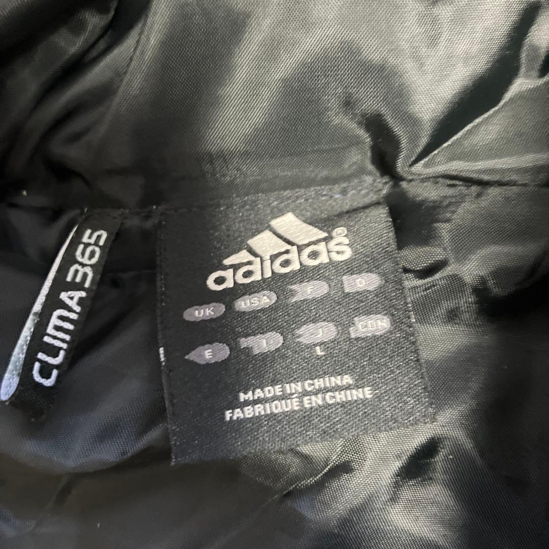 極暖adidas ネイビー ダウンベンチコート　Lサイズ