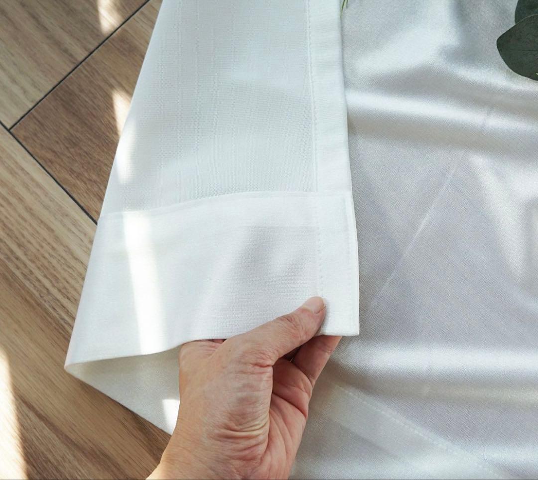 【新品未使用】UVバリアレースカーテン (両開き)125×208 2枚