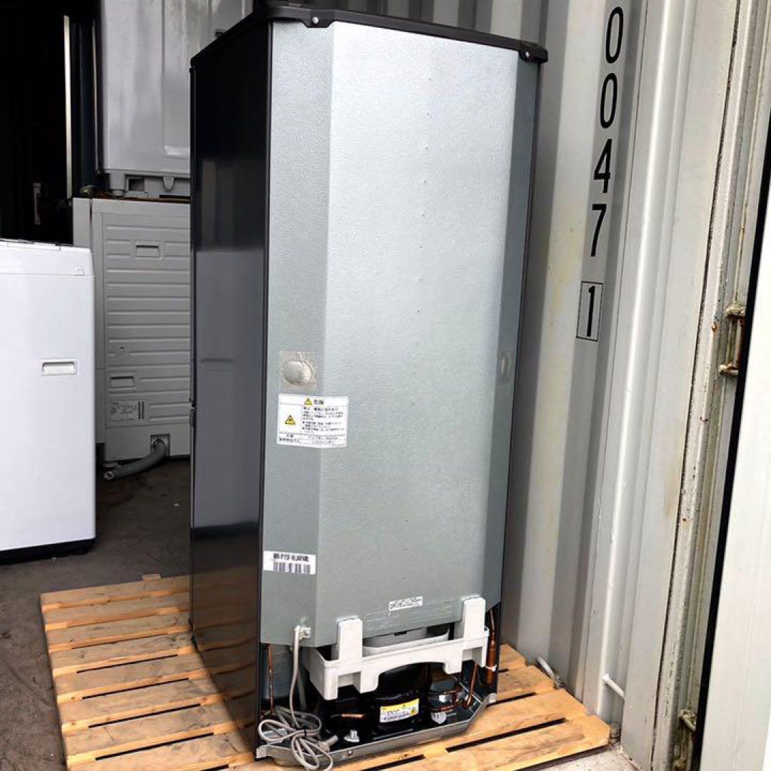 取付無料！三菱低温ケース搭載マットチャコールグレーおしゃれ冷蔵庫！洗濯機