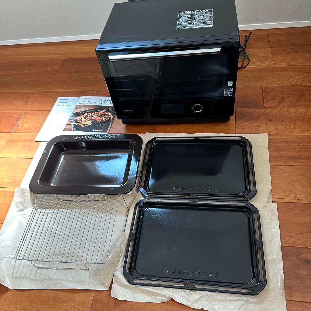 TOSHIBA ER-TD7000 石窯ドーム　 オーブン トレイ付き