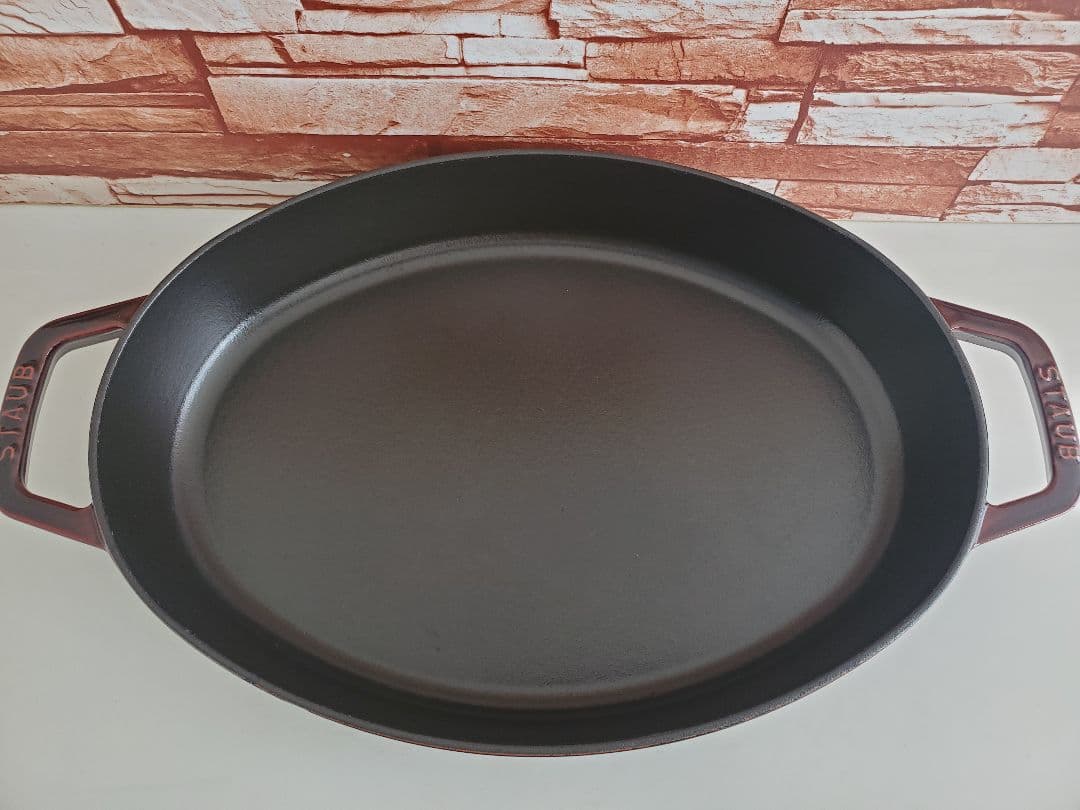 【極美品/timesale】staub オーバル ホットプレート 33cm